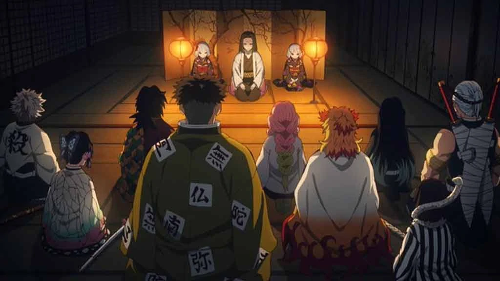 Wind Hashira Sanemi creating razor sharp wind blades with his green katana